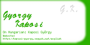 gyorgy kaposi business card