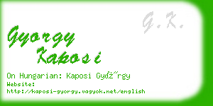 gyorgy kaposi business card